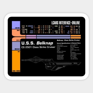 Computer Readout Showing U.S.S. Belknap Strike Cruiser Sticker